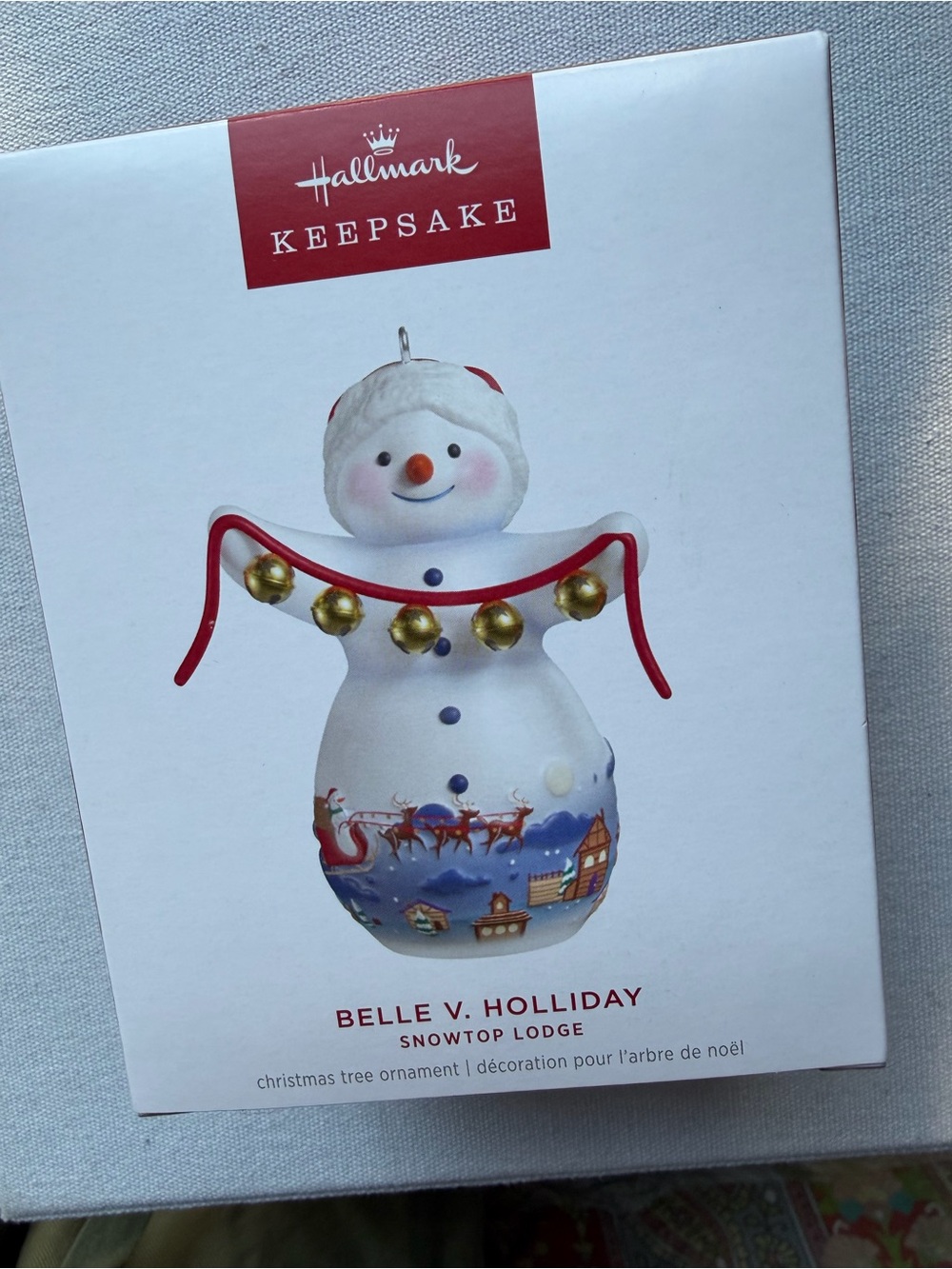 Hallmark Keepsake 2026 Belle V. Holliday Snowtop Lodge White Snowman Ornament